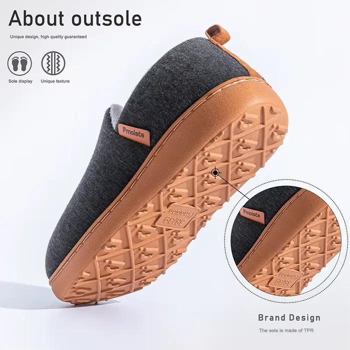 Pmoiste doux maison bottes pantoufles femmes confortable chaud TPR coin mémoire mousse concepteur