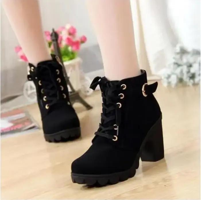 Femmes bottines à talons hauts dames automne hiver