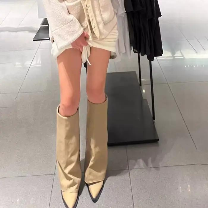 Bottes hautes pointues pour femmes