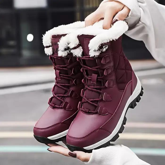 ELUVA bottes de neige thermiques femmes imperméable anti-dérapant bottes d'hiver pour femmes chaud confort léger chaussures de randonnée en plein air