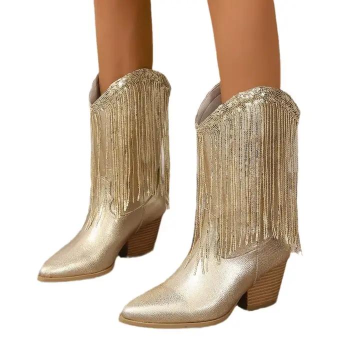 Bottes de Cowboy classiques Vintage pour femmes
