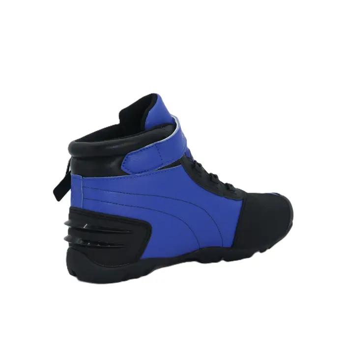 Bottes de moto en cuir pour hommes, respirantes, antidérapantes, résistantes à l'usure, chaussures de course de Cross-country