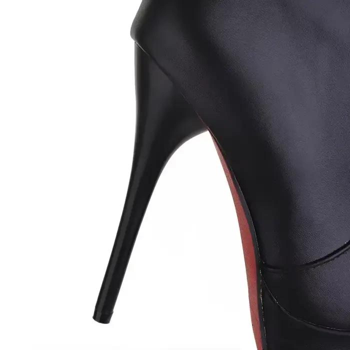 34-46 femmes bottes 2024 nouveau PU Sexy sur le genou bottes longues Sexy mince bottes à talons hauts plate-forme femmes chaussures Zapatos Mujer Botas