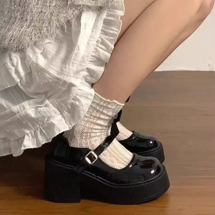 Bottines à plateforme épaisses noires pour femmes