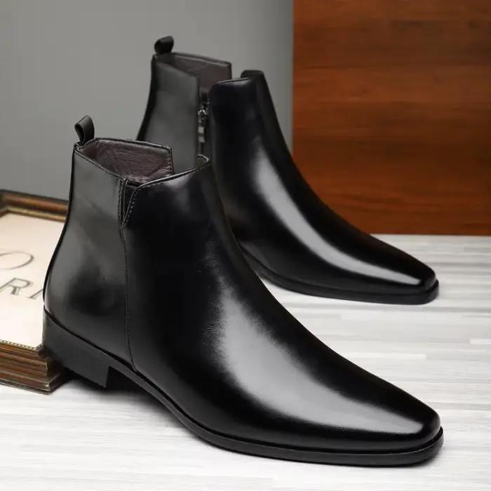Nouveaux hommes bottes classiques Chelsea bottes de luxe haut en cuir botte hommes robe botte mode décontracté bottines Botas Para Hombre