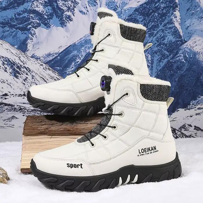 2025 hiver nouveau Style haut de gamme hommes doublé polaire épaissi bottes de neige confortables-extérieur polyvalents chaussures chaudes et à la mode