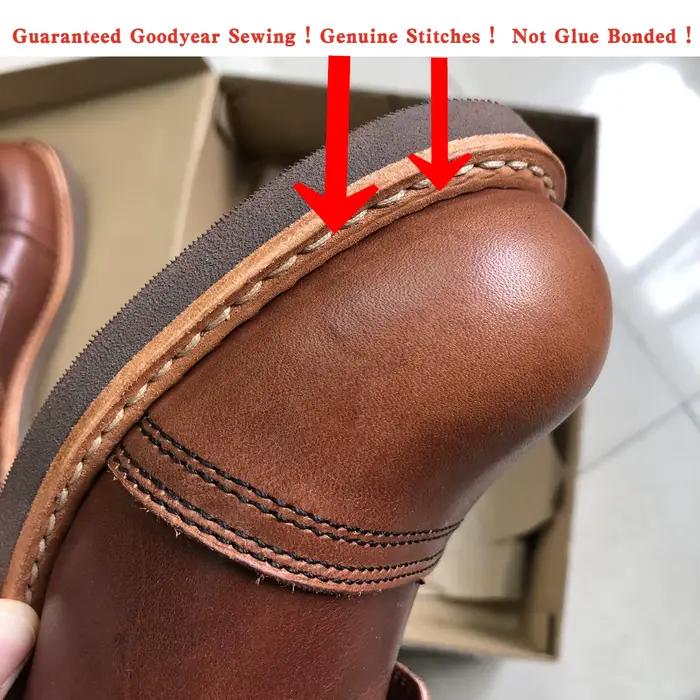 Bottes de travail durables cousues Goodyear pour hommes