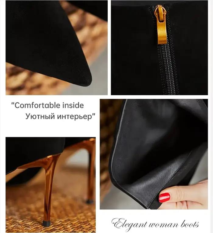 Ods-Bottes courtes à talons hauts pour femme