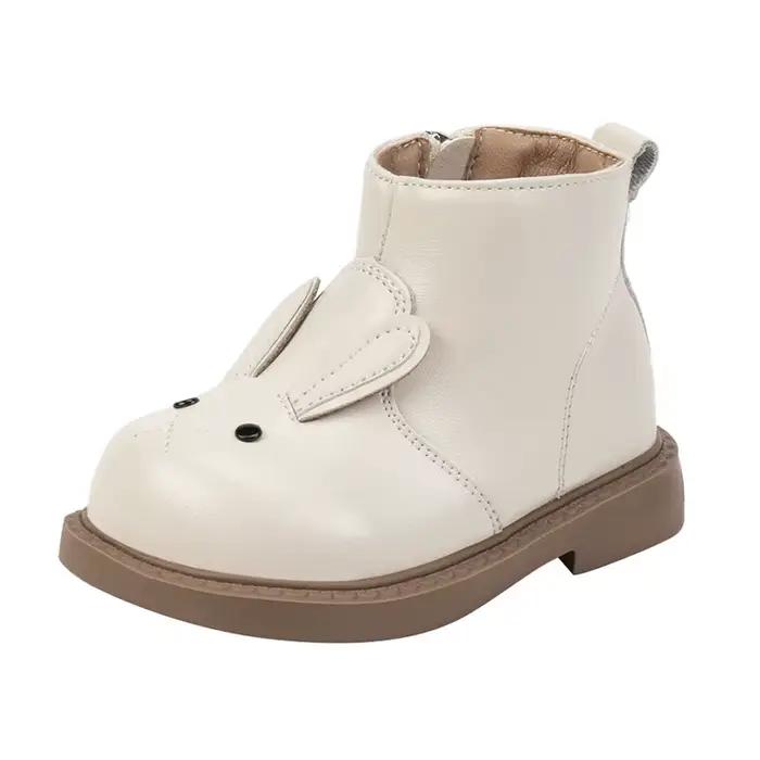 Bottes lapin mignonnes pour filles, chaussures de rinçage pour enfants, chaussures pour garçons, tout match, nouvelle mode, marque, 2024