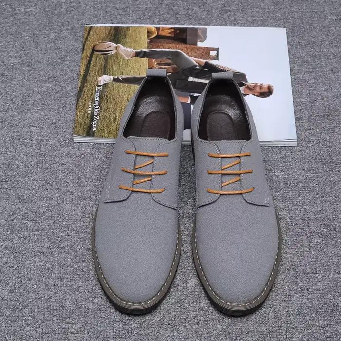 Nouvelles Chaussures Décontractées pour Hommes 2026 – Chaussures Richelieu Bleues en Daim à Lacets pour Hommes – Chaussures Plates de Luxe Respirantes pour Homme
