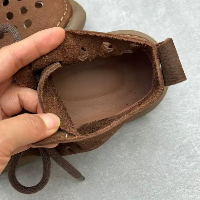 Bottines en cuir de vache véritable pour femmes
