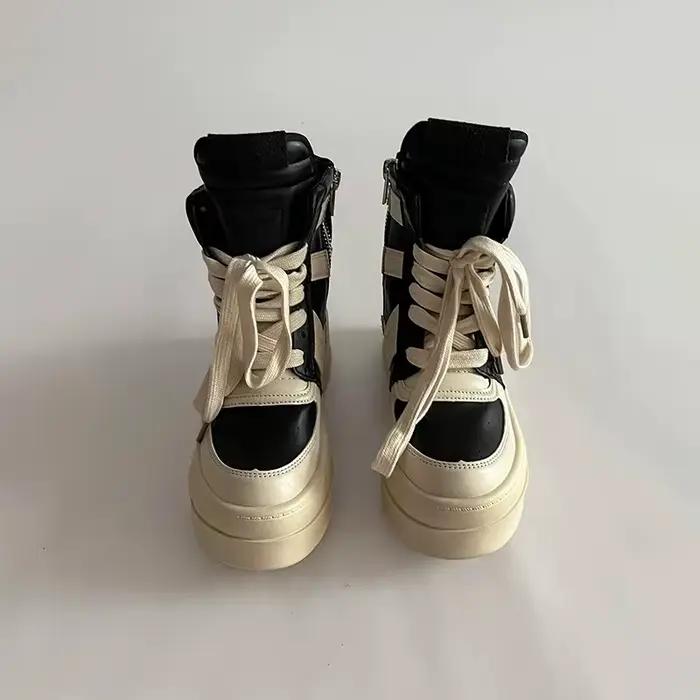 Bottes de Sport à Semelle Épaisse pour Femme Nouvelle Collection Automne-Hiver Hauteur Cheville Bout Rond Sans Talon Pour Activités Plein Air Occasions Spéciales