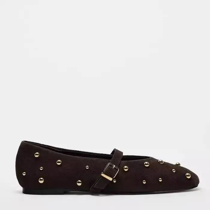 Mary-Chaussures à essence en daim pour femmes, Rivet classique, Rétro, Marron, Décontracté, Doux, Astronomique, Confortable, Dames, Automne, Marque, Mode, 2024