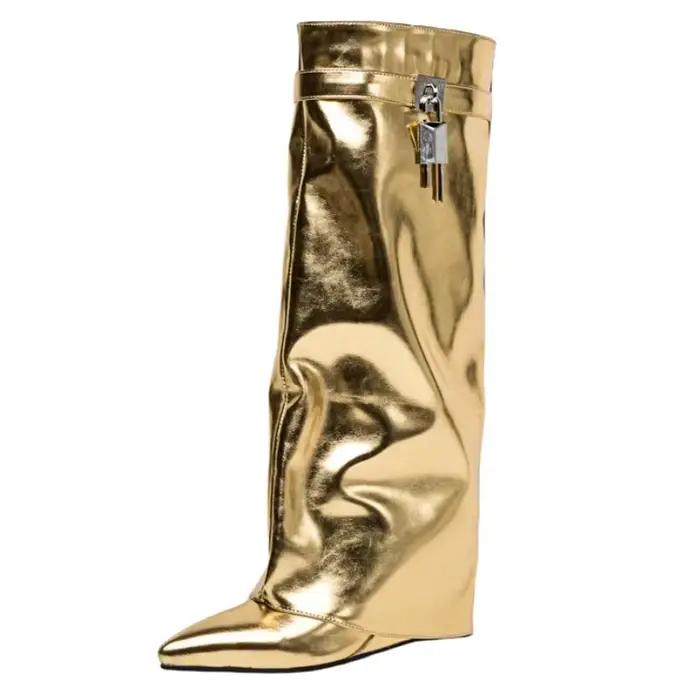 Bottes hautes compensées Sexy pour femmes