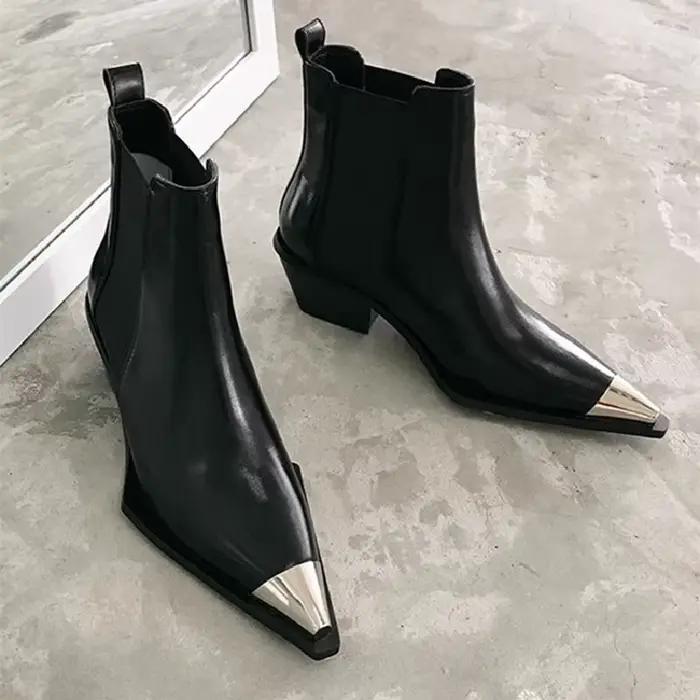 Bottines Chelsea à bout pointu pour femmes