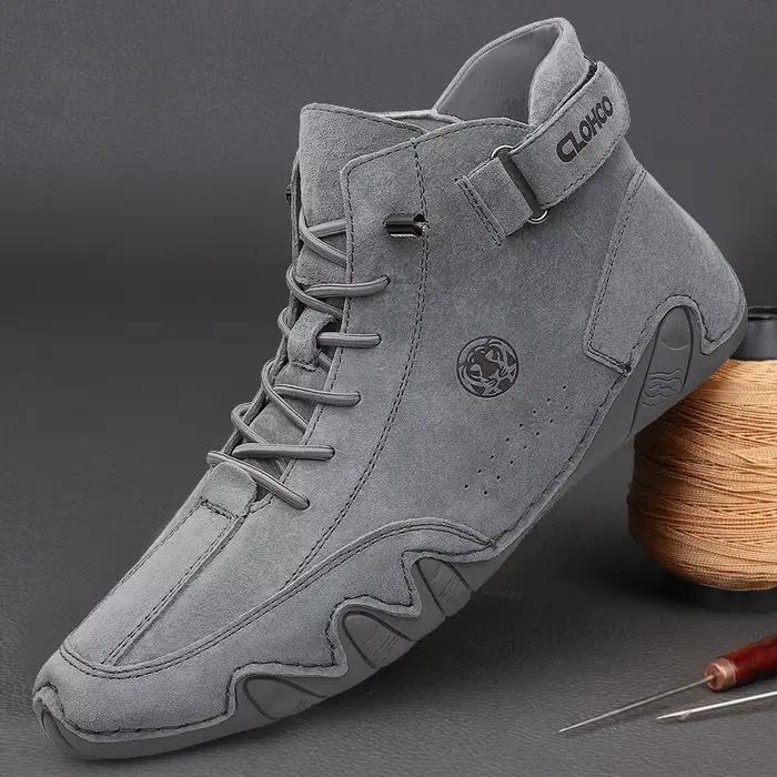 Bottes de cuir véritable CLOBath-O-Bottes pour hommes, chaussures de randonnée confortables et élégantes pour l'hiver occasions spéciales