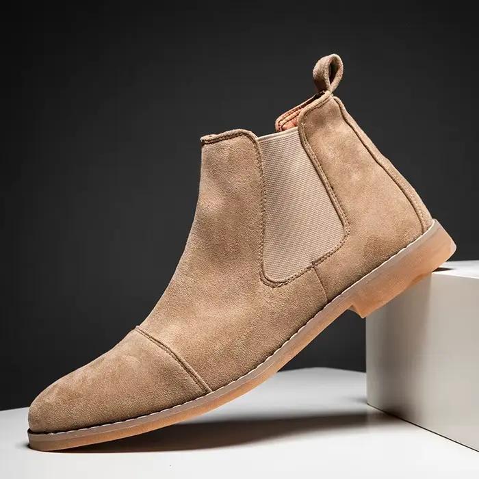 Bottines Chelsea jaunes pour hommes