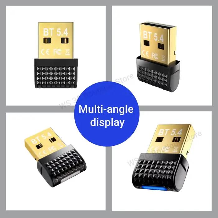 USB Bluetooth 5.4 adaptateur émetteur Bluetooth récepteur Audio Bluetooth Dongle sans fil USB adaptateur pour ordinateur PC portable