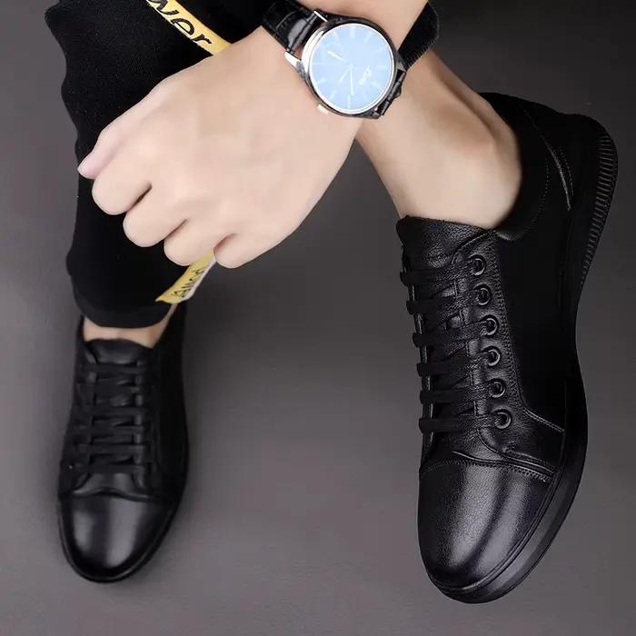 Chaussures en cuir véritable pour hommes