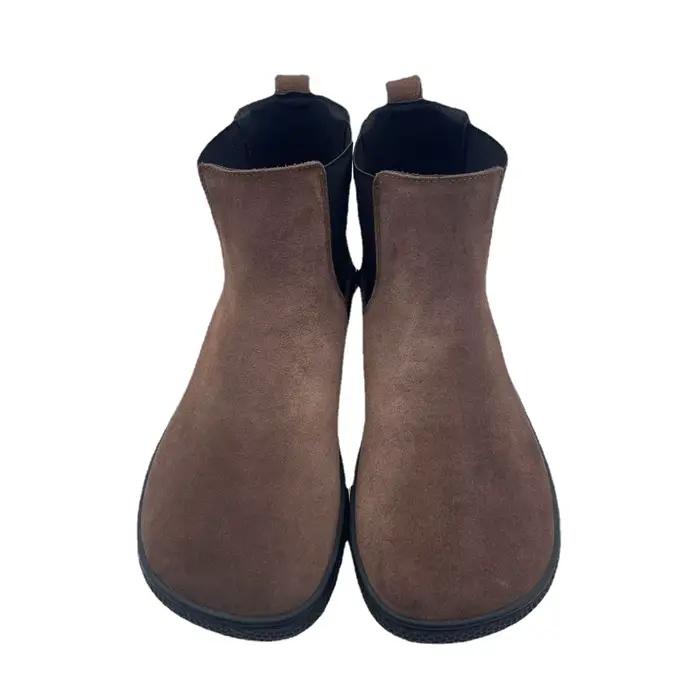 Tipsietoes Chelsea pieds nus printemps automne véritable vache daim bottes en cuir imperméable avec doublure