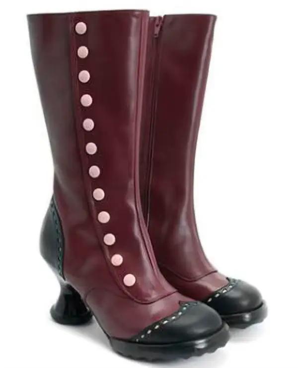 Bottes de Cosplay Steampunk médiévales pour hommes et femmes, chaussures d'hiver en cuir PU, Larp Viking Pirate, fête de carnaval, bottes de chevalier fantaisie pour femmes