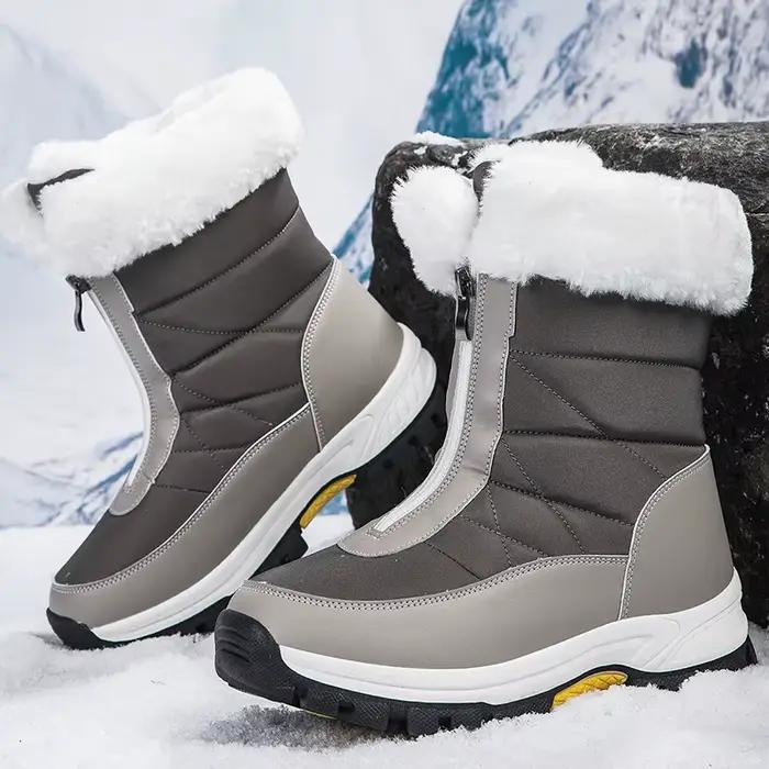 Bottes d'hiver à semelles épaisses pour femme