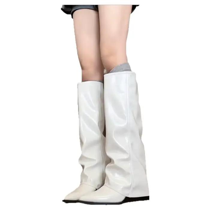 Bottes longues blanches à bout pointu 2026 – Talons hauts élégants de 9 cm