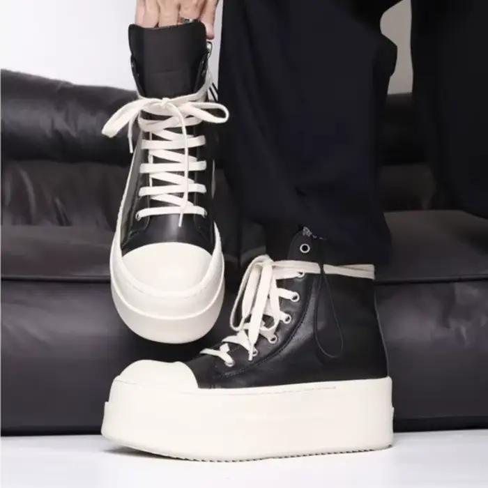Chaussures pour femmes bottines à la mode rétro haut de gamme