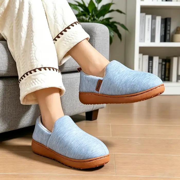 Pmoiste doux maison bottes pantoufles femmes confortable chaud TPR coin mémoire mousse concepteur