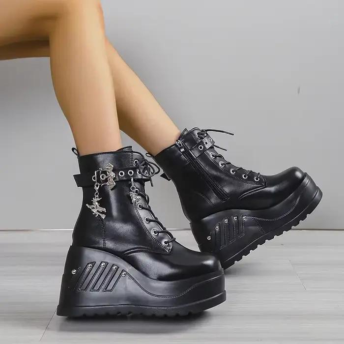 Bottines à Talons Plateforme pour Femme