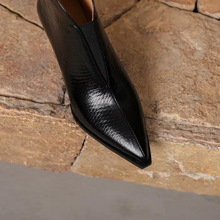 Bottes en Cuir group à Mi-Talons