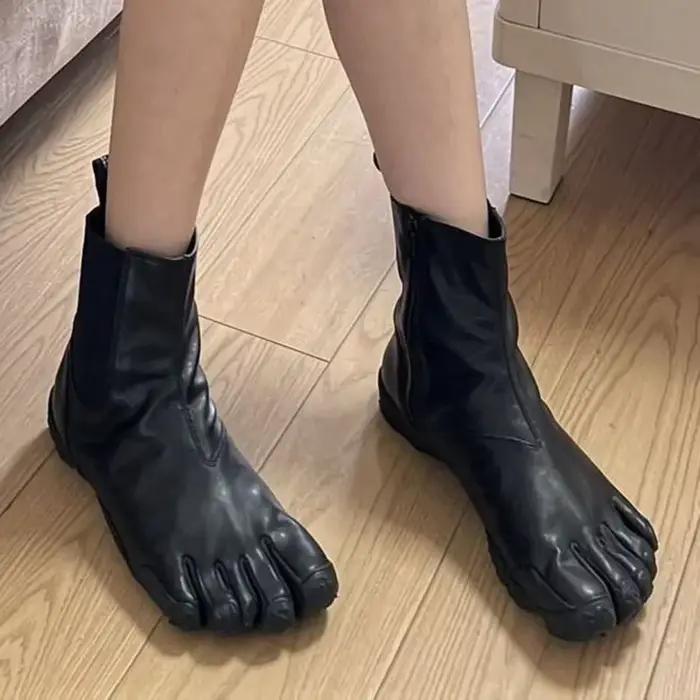 Bottes en cuir pour femmes, chaussures de randonnée professionnelles, baskets montantes décontractées pour femmes, chaussures tout-terrain, chaussures d'escalade.