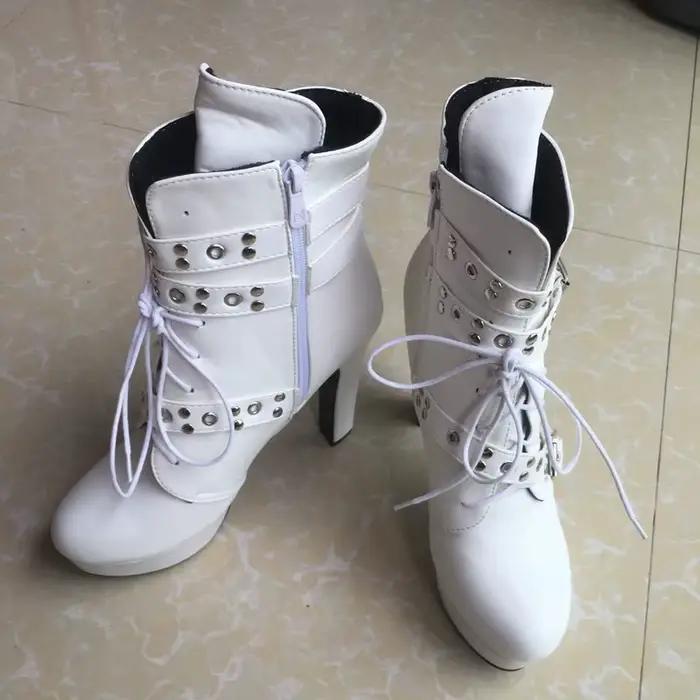 Bottines à plateforme à lacets pour femmes