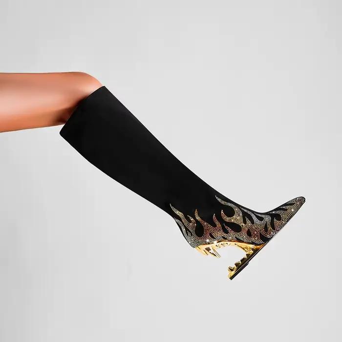 Nouvelles bottes pour femmes Kaky à talons hauts