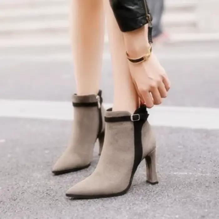 Bottes de rinçage en daim pour femmes