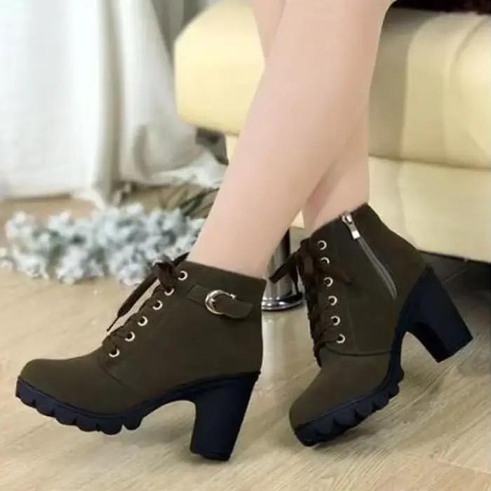 Femmes bottines à talons hauts dames automne hiver