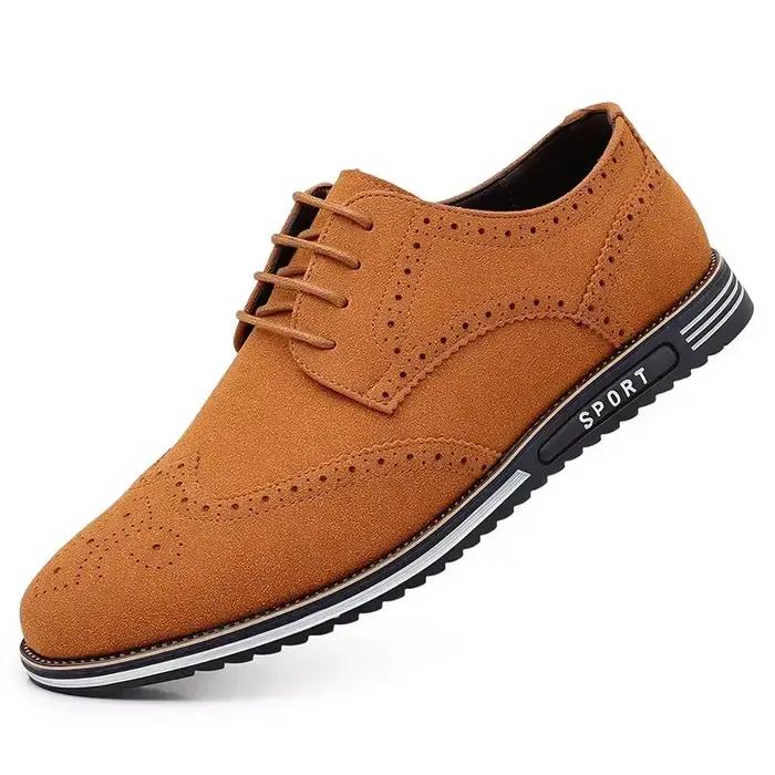 Hommes Faux daim chaussure à lacets noir Oxford