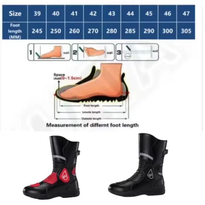 Bottes de moto pour hommes, haute tige, coupe-vent, imperméables, anti-collision, respirantes, antidérapantes, pour une conduite en plein air sécurisée