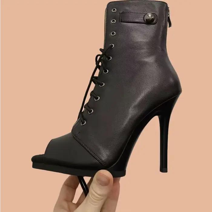 Bottines confortables à lacets pour femmes