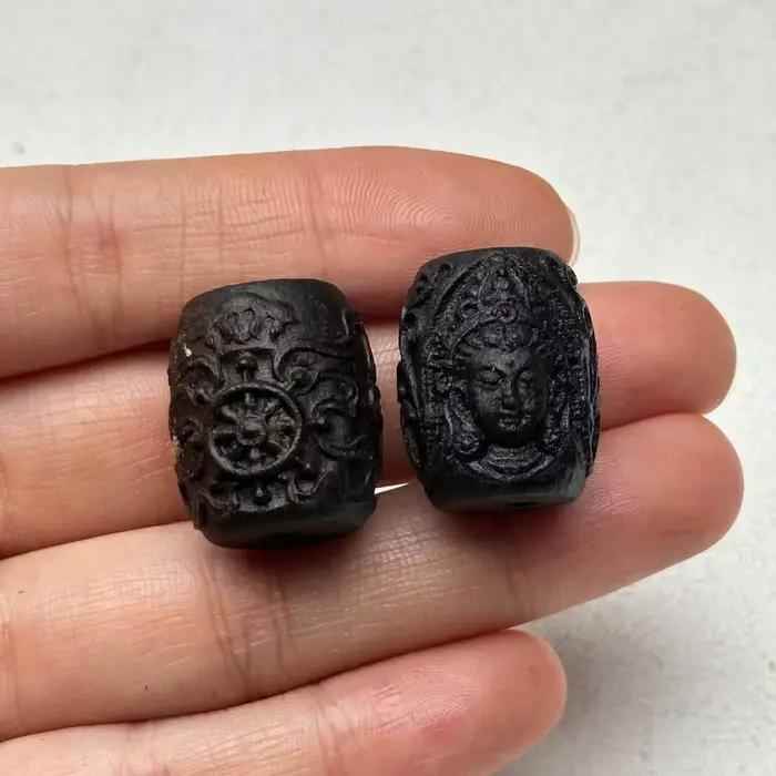Perles en bois sculptées à la main pour accessoires de bijoux
