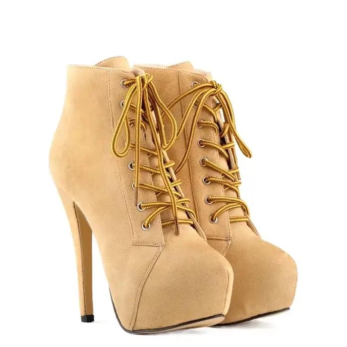 Bottes Rondes à Talons Hauts pour Femme