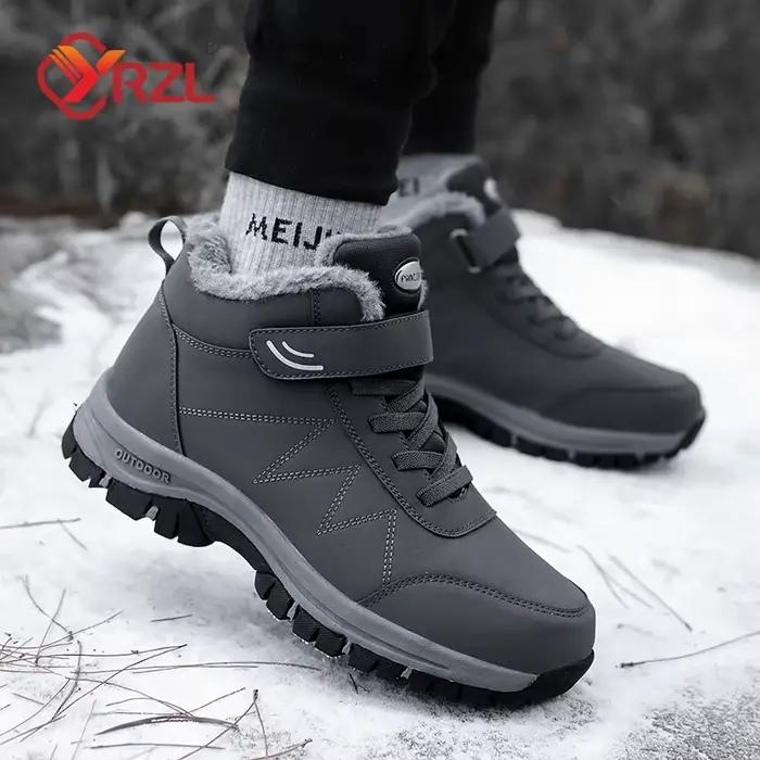 YRZL bottes de neige imperméables pour hommes baskets Super chaudes en peluche femmes