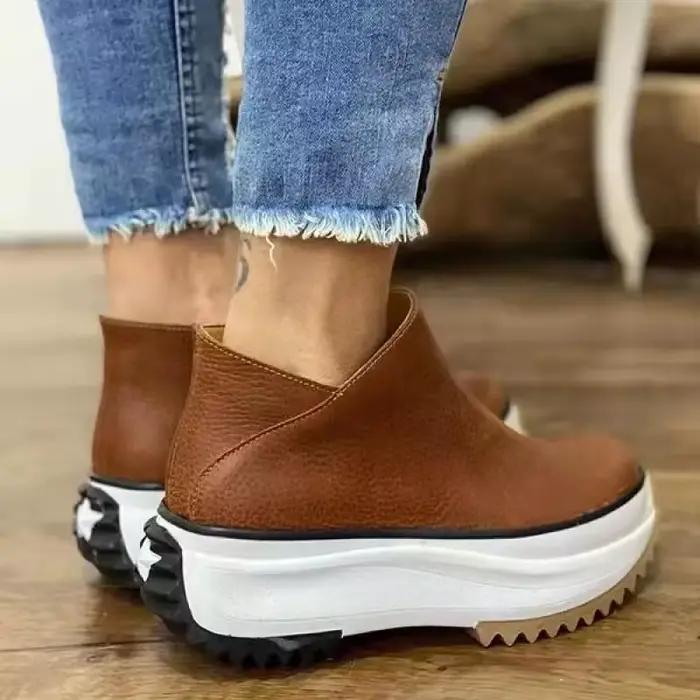 Bottines en cuir pour femmes
