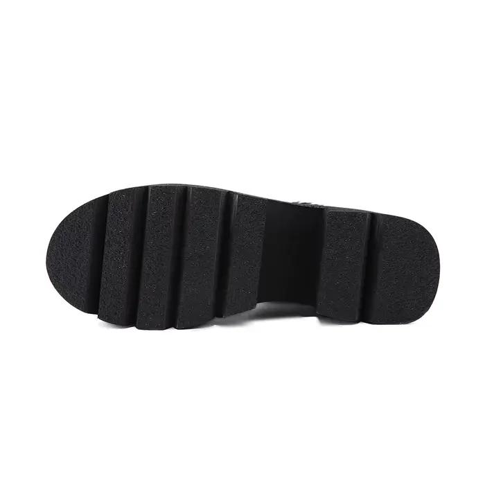 Gdgydh gothique noir bottes pour femmes Sexy chaîne talon épais plate-forme