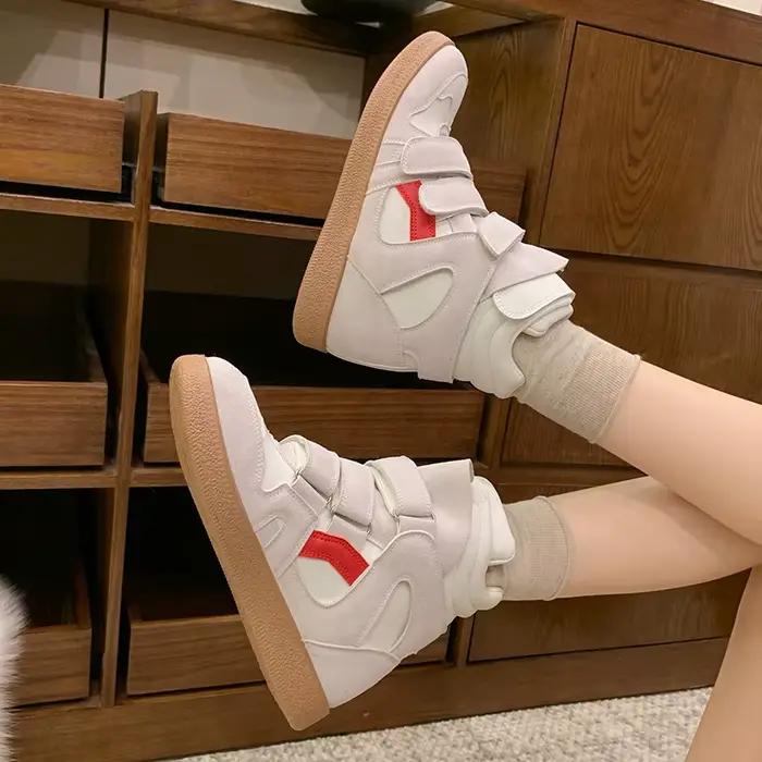 Nouvelles Bottines Confortables à Talon Haut et Semelle Épaisse
