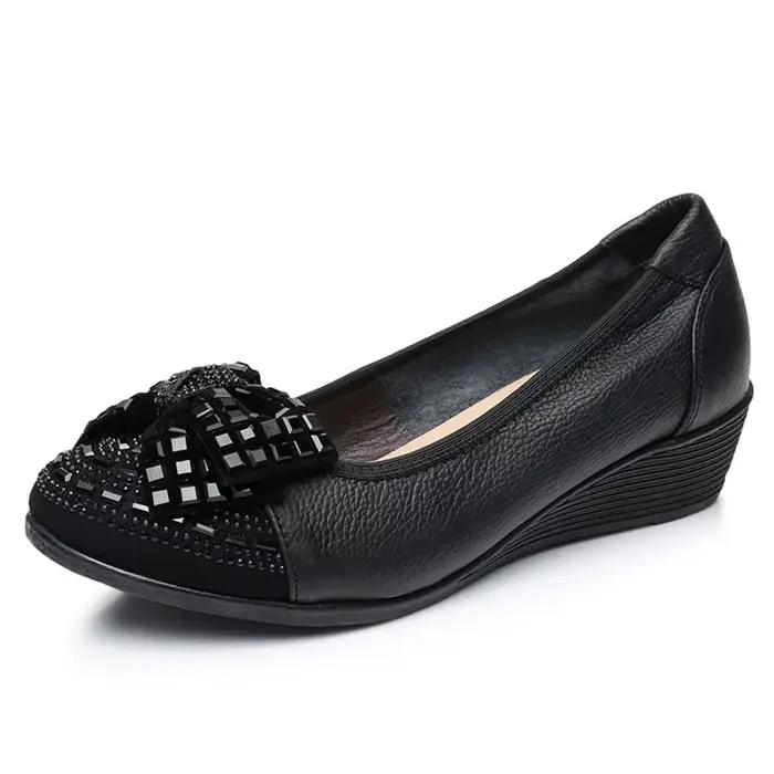 Chaussures d'été en cuir véritable pour femmes