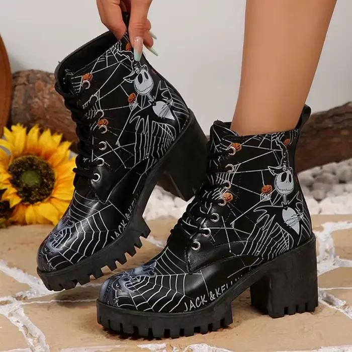 Bottines à plateforme d'halloween pour femmes