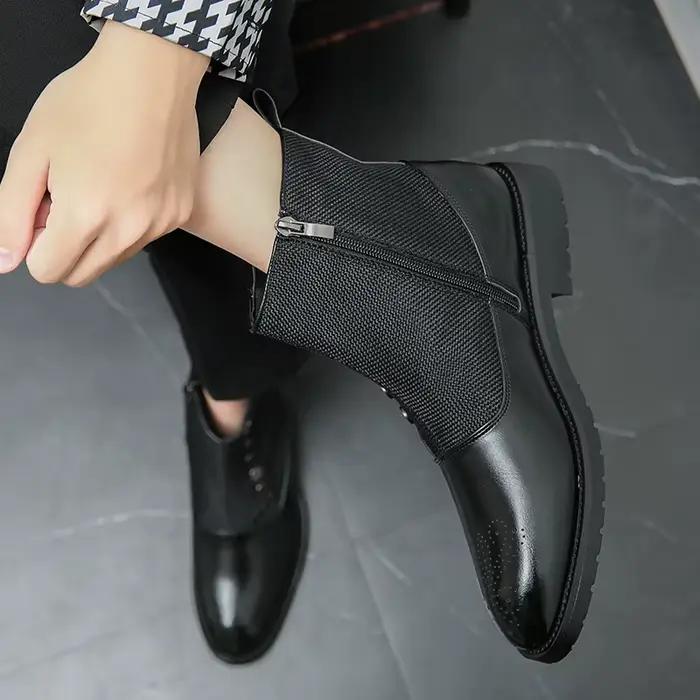Panneau en tissu vert tendance Bottes Chelsea