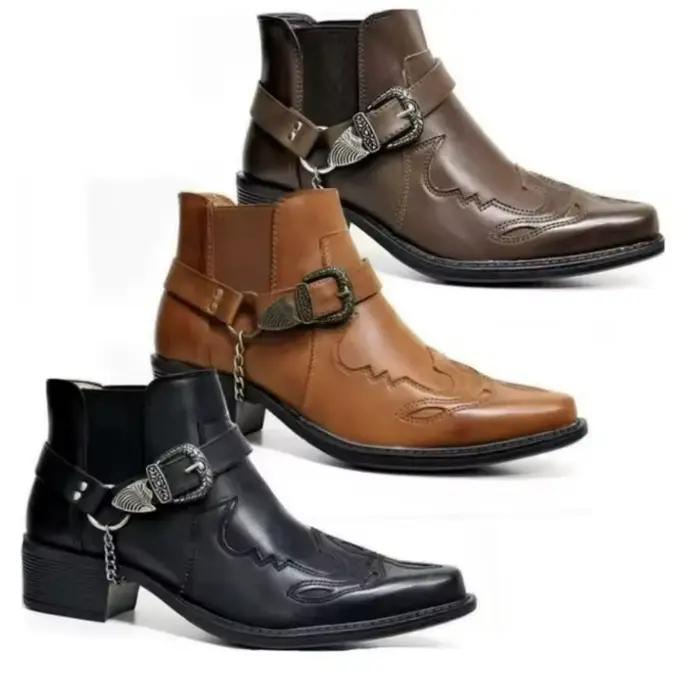 Bottes de cowboy vintage faites à la main pour hommes