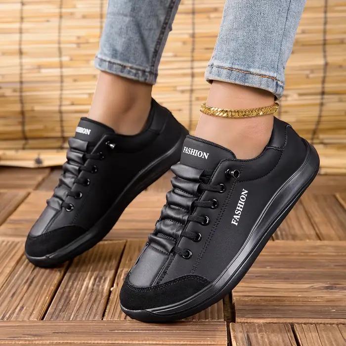 Chaussures minimalistes pour femmes en cuir synthétique, bout large, pieds nus, zéro drop, décontractées pour la marche printemps automne